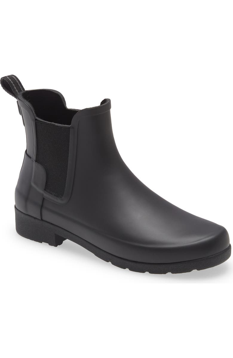 Hunter Refined Waterproof Chelsea Boot, Main, color,