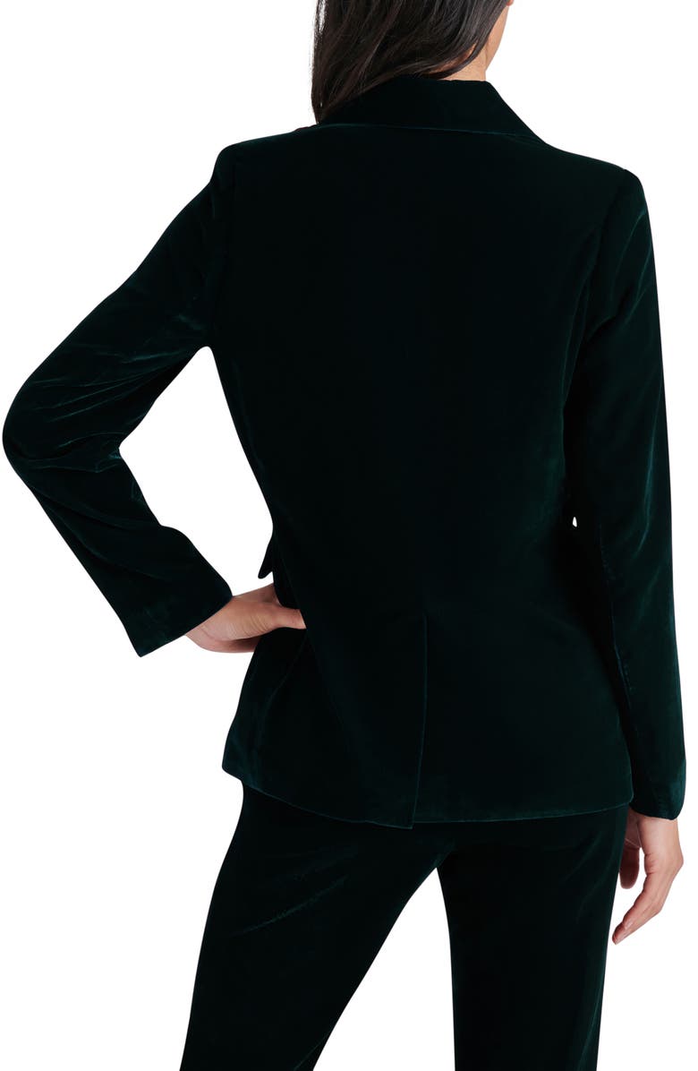 Steve Madden Merene Rosette Detail Velvet Blazer, Alternate, color,