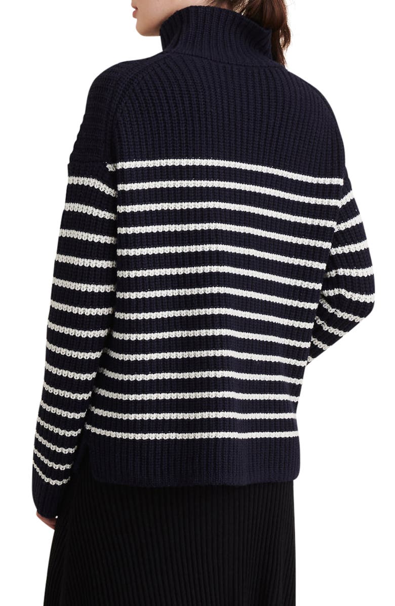 Alex Mill Seattle Stripe Mock Neck Merino Wool & Cashmere Sweater, Alternate, color,