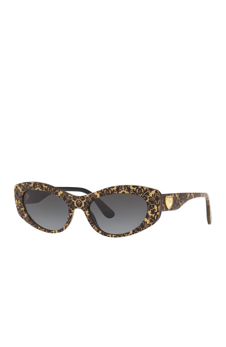 Dolce&Gabbana 53mm Thin Cat Eye Sunglasses, Alternate, color,