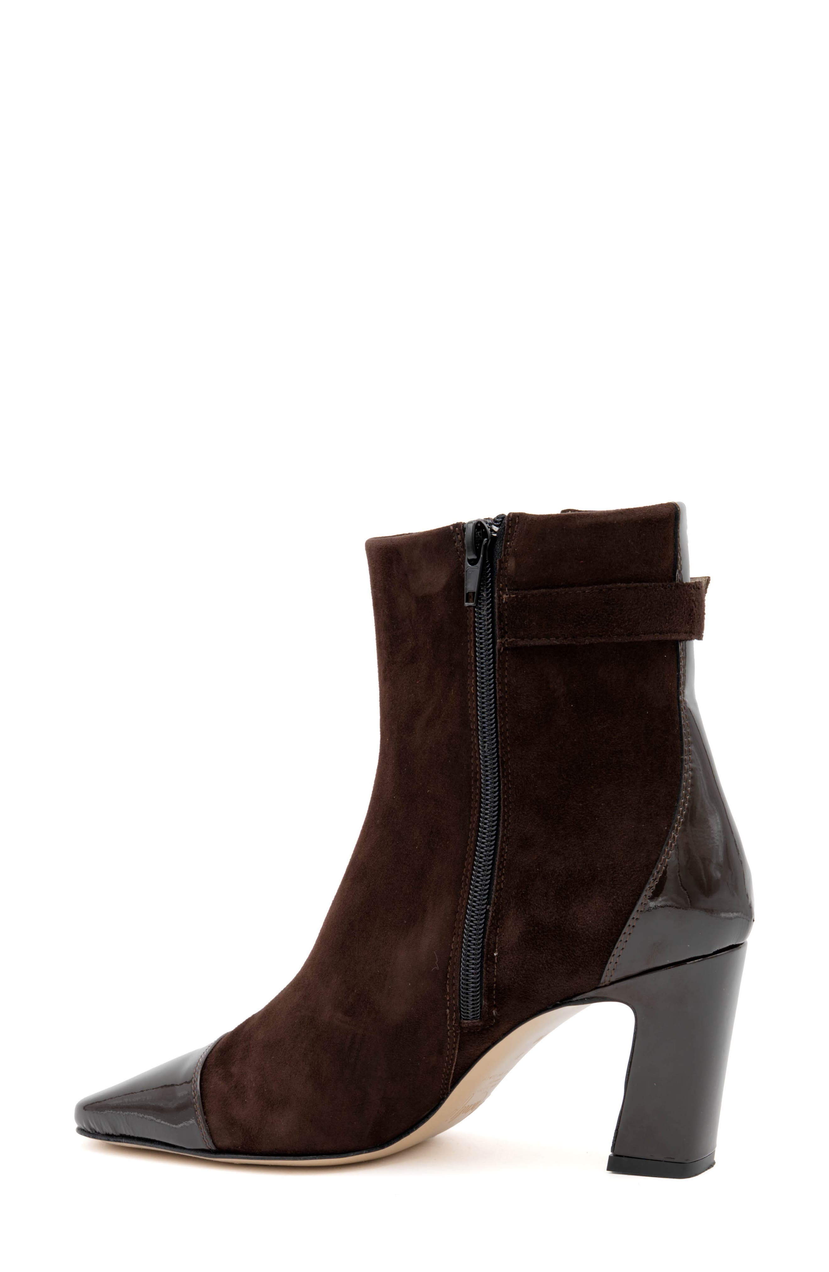 Amalfi by Rangoni Feroce Cap Toe Bootie, Alternate, color, Ebony Cashmere T Moro Vernice