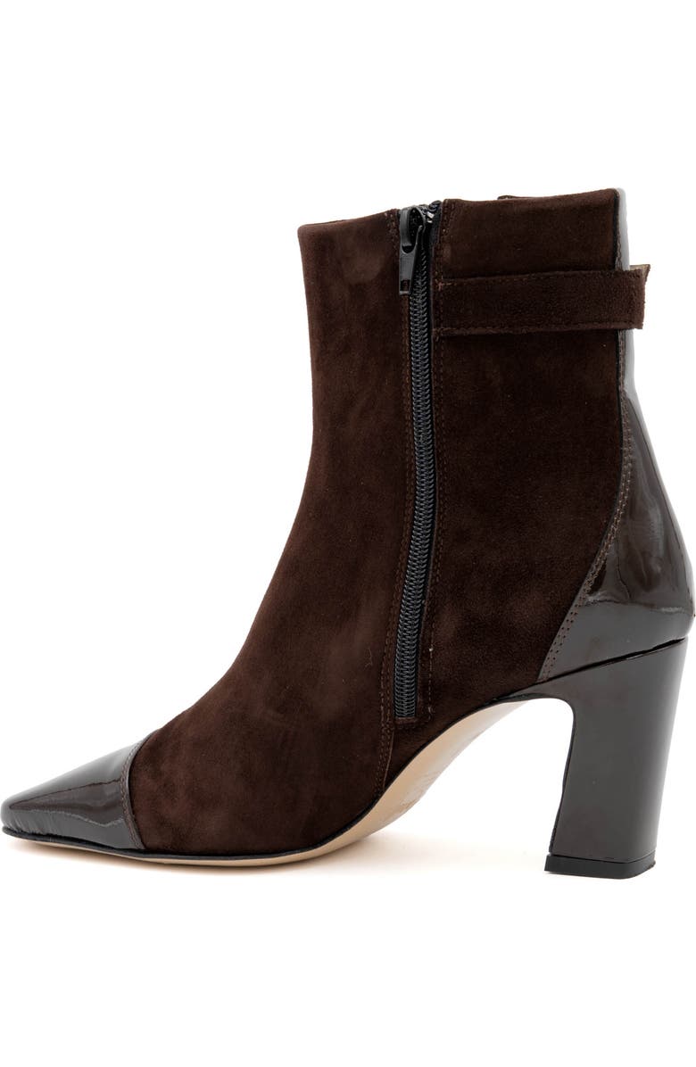 Amalfi by Rangoni Feroce Cap Toe Bootie, Alternate, color, Ebony Cashmere T Moro Vernice