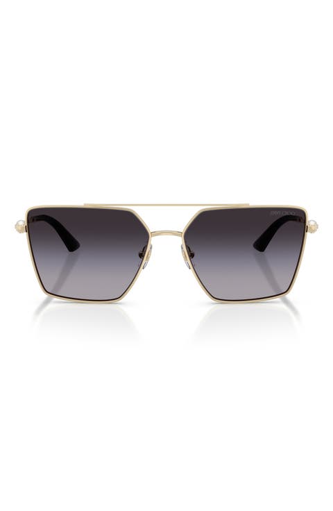 Joss 58mm Gradient Square Sunglasses