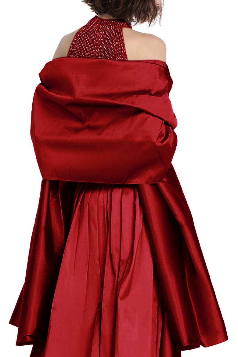 Taffeta Wrap, Alternate, color, RED