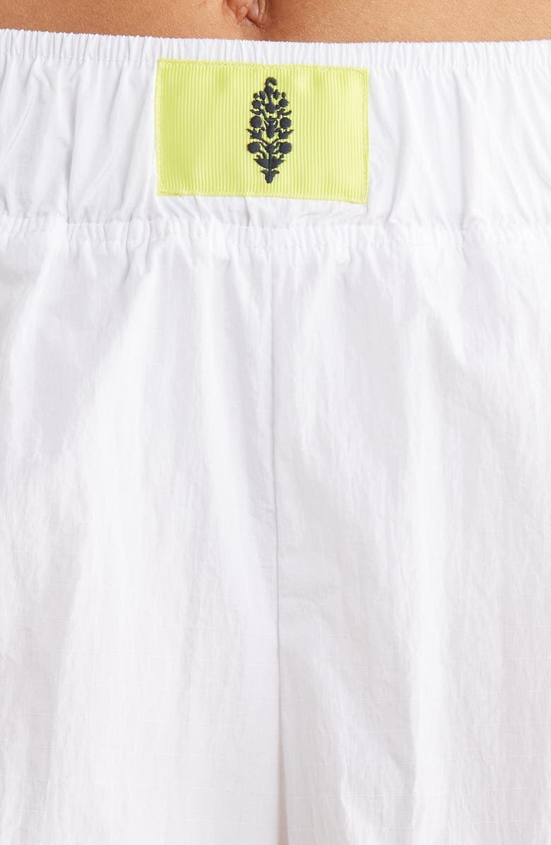 Free People FP Movement Varsity Blues Water Resistant Athletic Shorts, Alternate, color, White W Highlighter