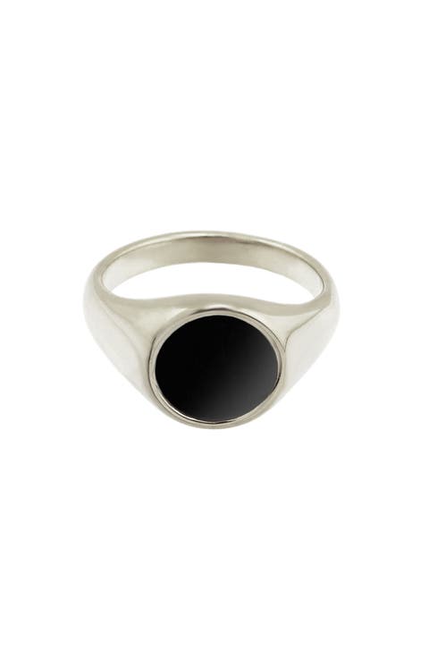 Gender Inclusive Round Mother-of-Pearl Ring