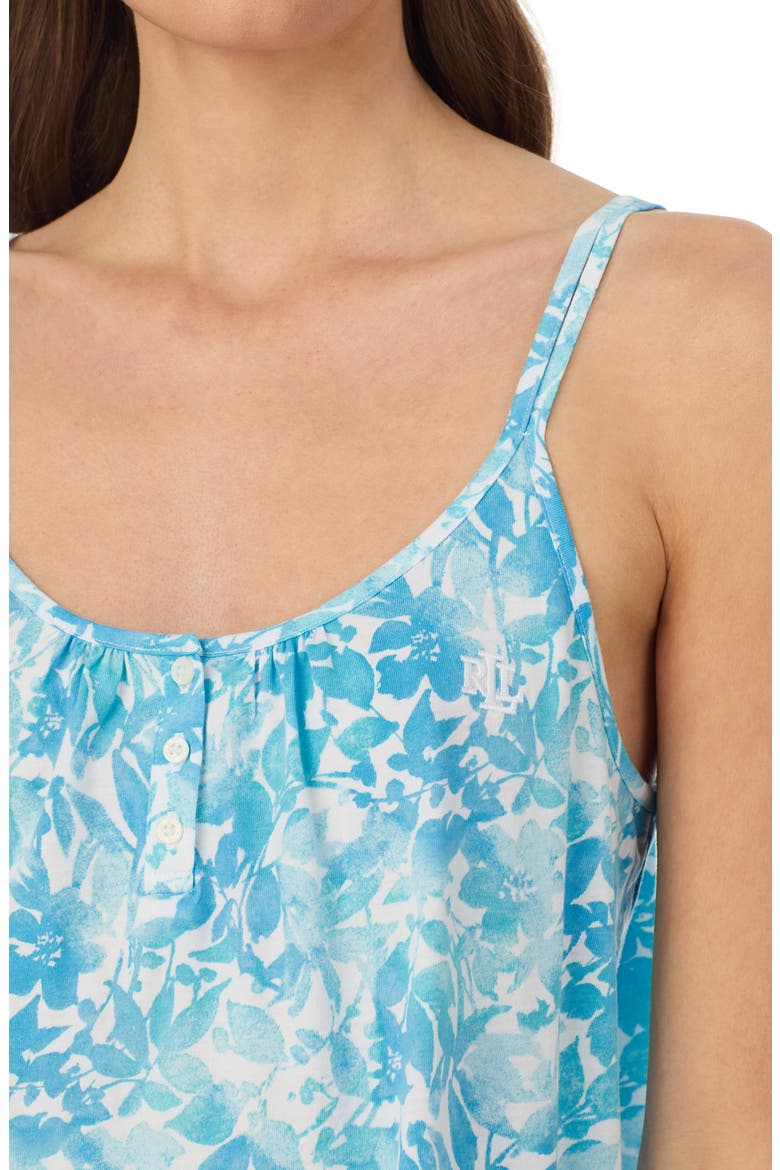 Double Strap Nightgown, Alternate, color, BLUE FLORAL