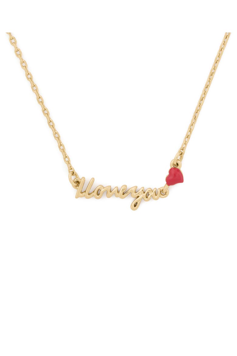 i love you pendant necklace, Main, color, GOLD