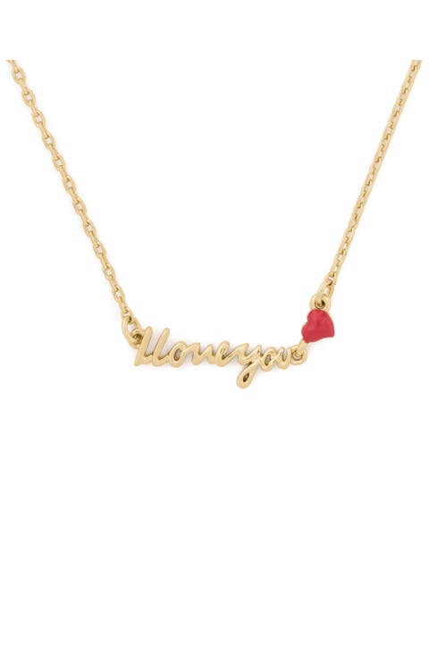 i love you pendant necklace