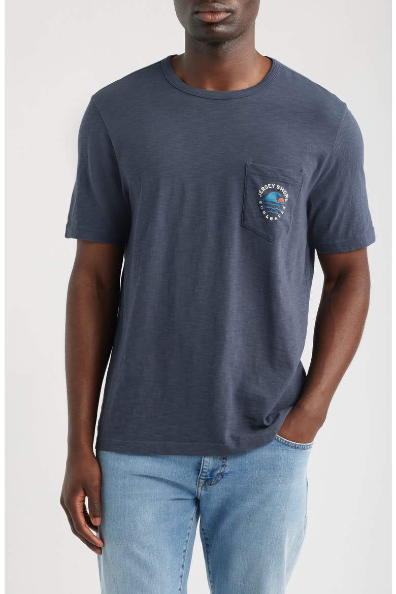 Jersey Short Sunwashed Pocket T-Shirt, Main, color, DUNE NAVY