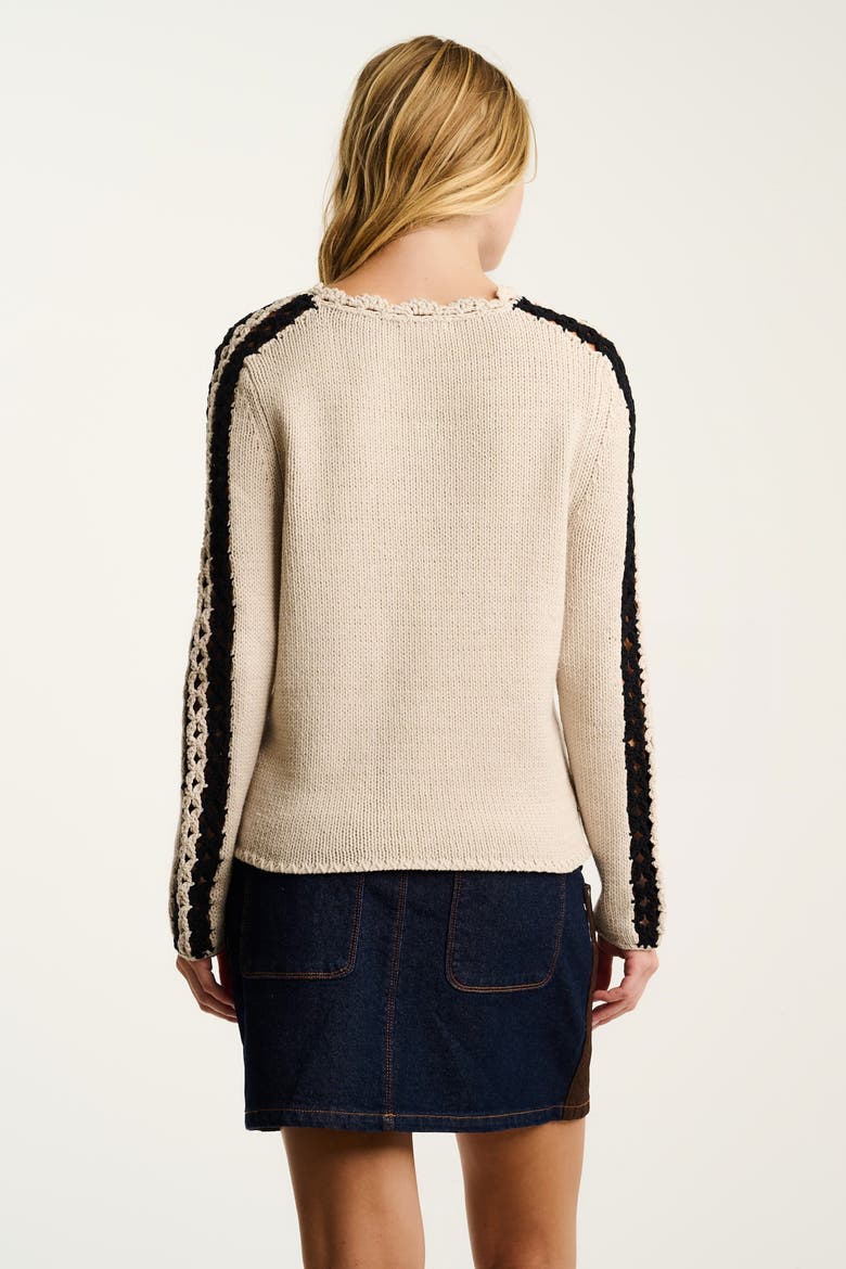 Shore Club Sweater, Alternate, color, Chickpea Black