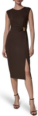 Donna Karan New York Twist Clasp Sheath Dress