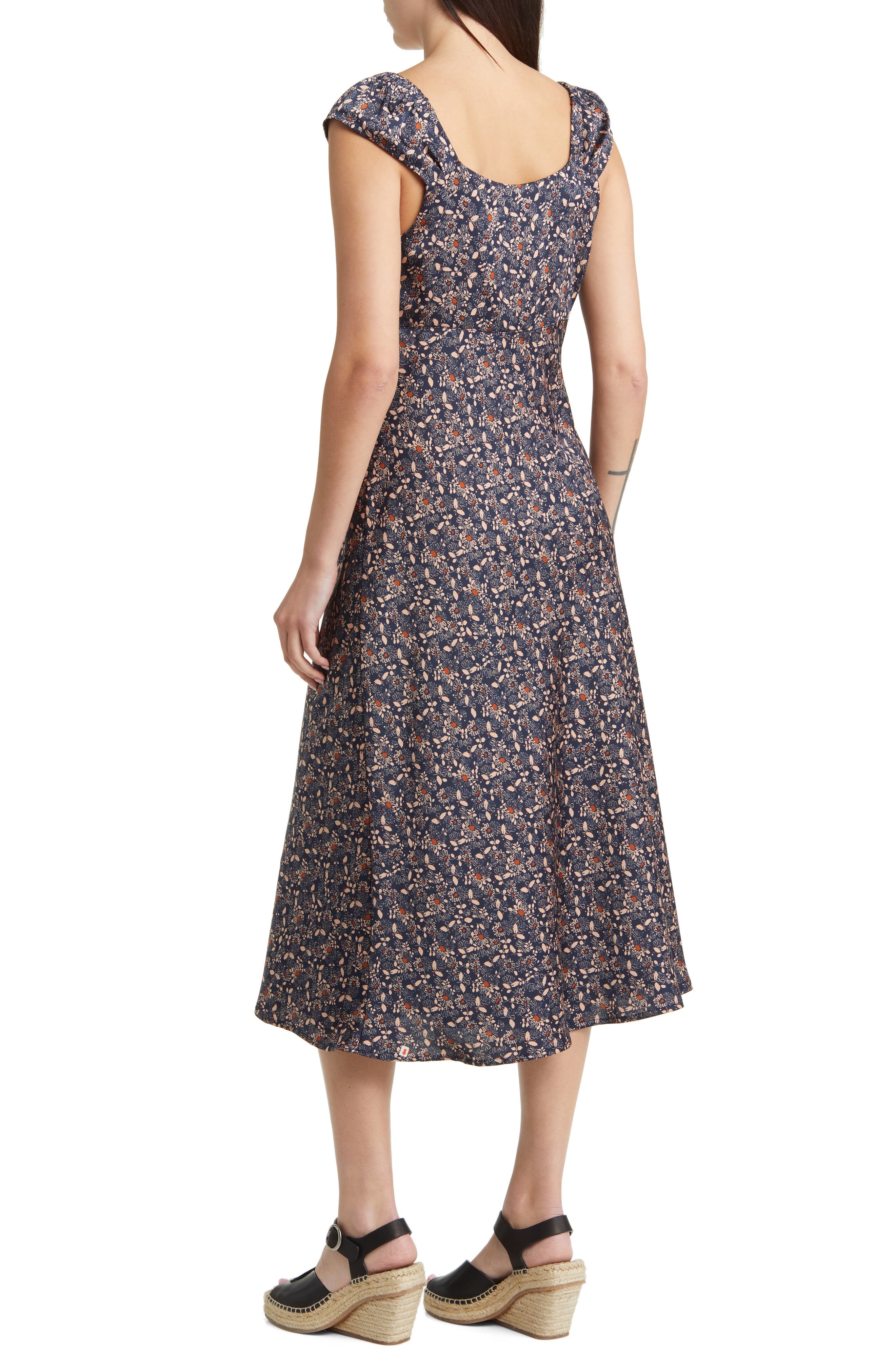 Cap Sleeve Satin Dress - image 2