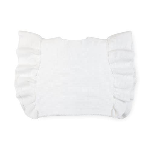 Hope & Henry Baby Girls' Ruffle Sleeve Sweater Vest, Infant In White