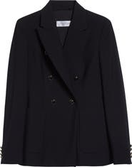 Max Mara Ricetta Double Breasted Wool Knit Blazer