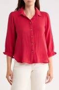 Trove New York Sunset Cotton Gauze Button-Up Shirt