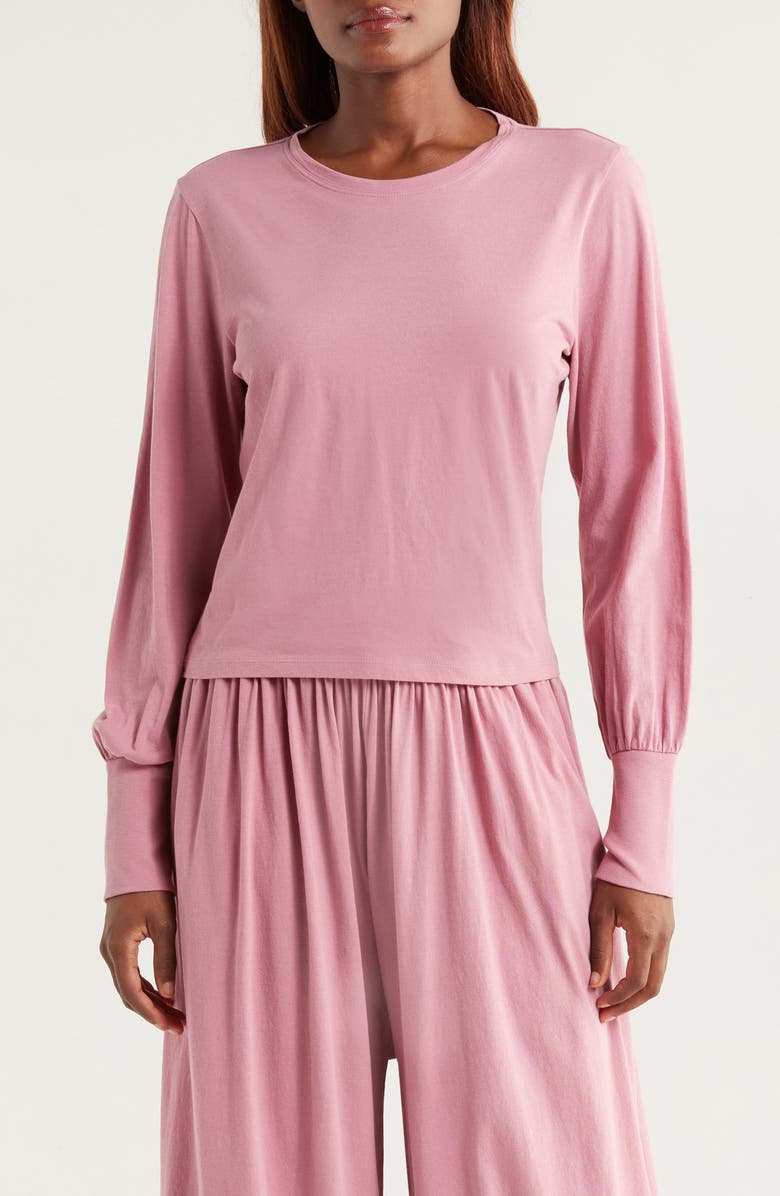 Lunya Organic Pima Cotton Lounge T-Shirt, Main, color, Clarion Rose
