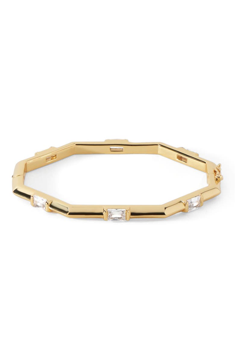 Ora Ana The Alea Lock Bracelet, Main, color, Gold/White  Cz