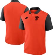 Nike Men's Nike Orange/Black San Francisco Giants Cooperstown Collection Color-Block Victory Performance Polo