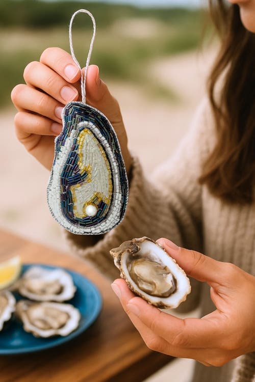 Pillowpia Oyster Ornament In Multi