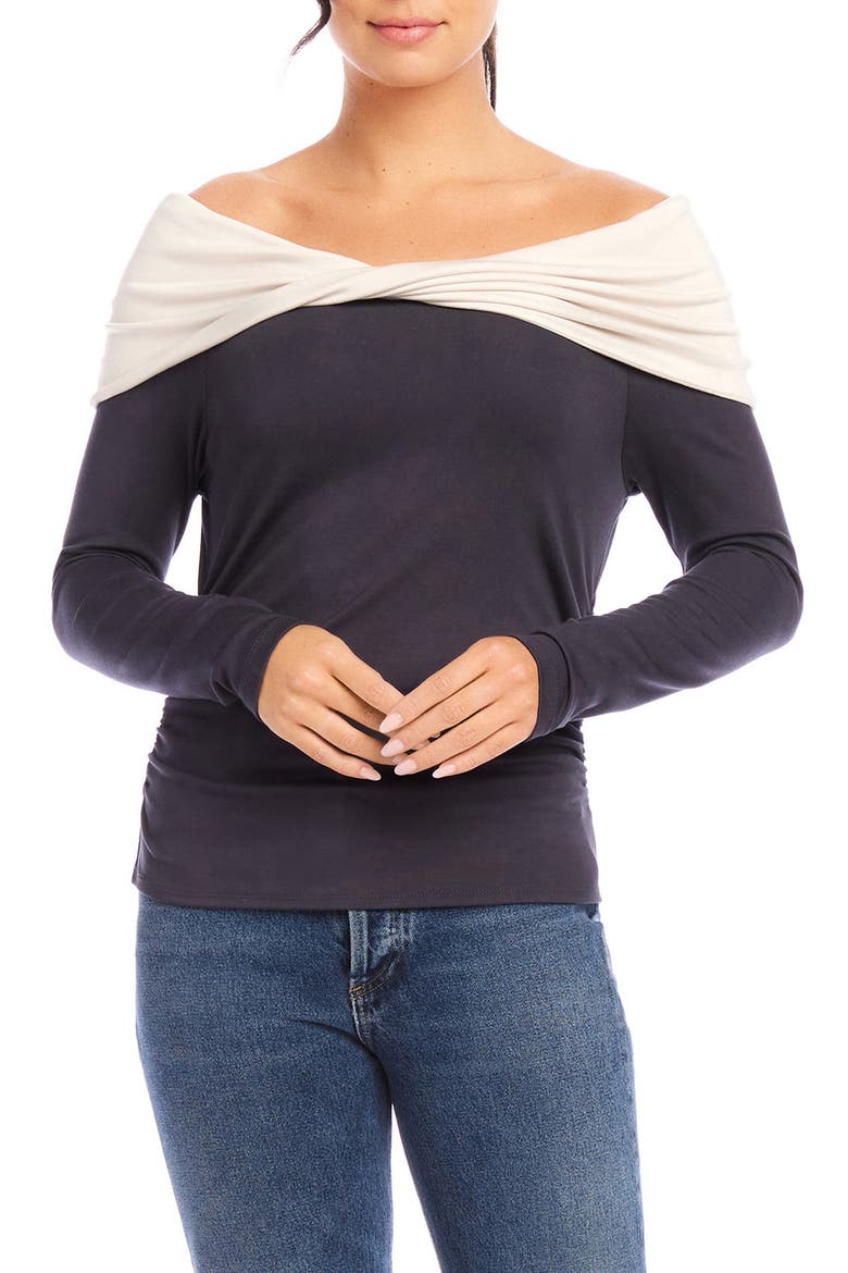 Jillian Off the Shoulder Top, Main, color, GRANITE