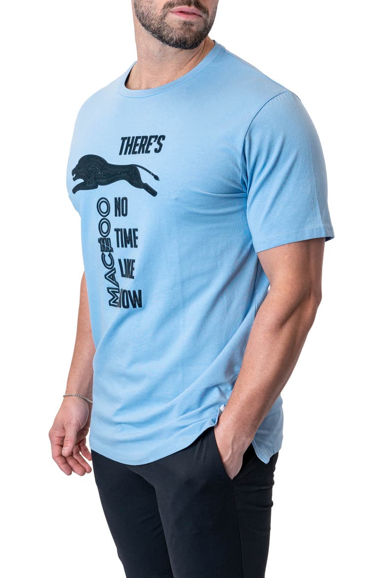 No Time Stretch Cotton Graphic T-Shirt, Alternate, color, BLUE
