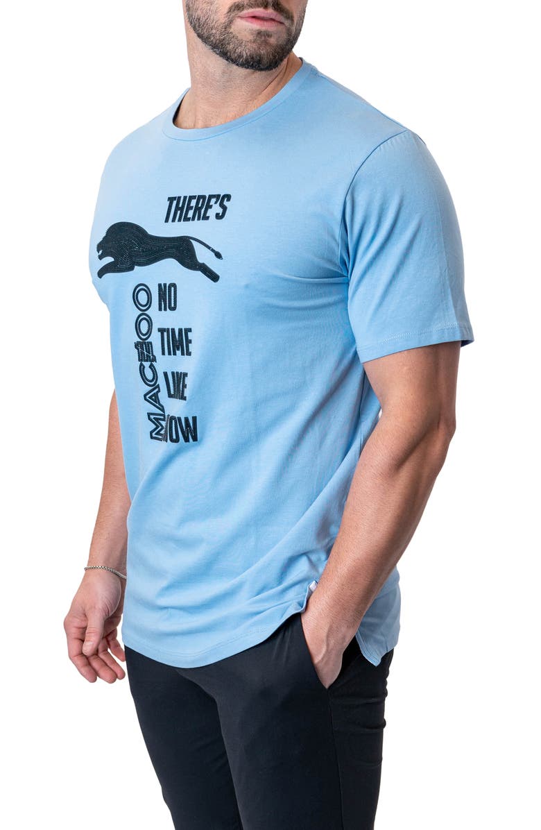 Maceoo No Time Stretch Cotton Graphic T-Shirt, Alternate, color, Blue