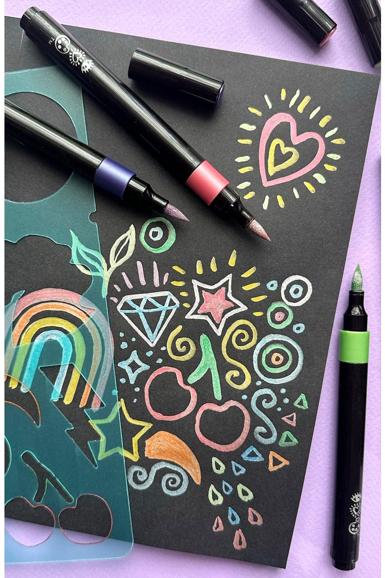 Kids' Metallic Dreams Doodle Pad & Marker Set, Alternate, color, MULTI