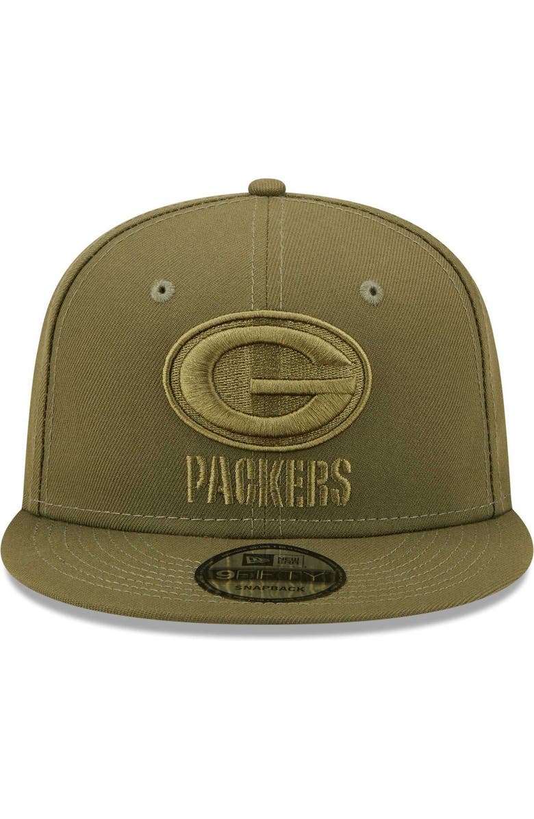 New Era Men's New Era Olive Green Bay Packers Color Pack 9FIFTY Snapback Hat, Alternate, color, 