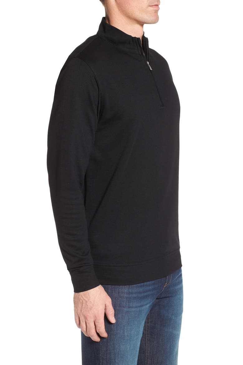 Crown Comfort Jersey Quarter Zip Pullover, Alternate, color, BLACK