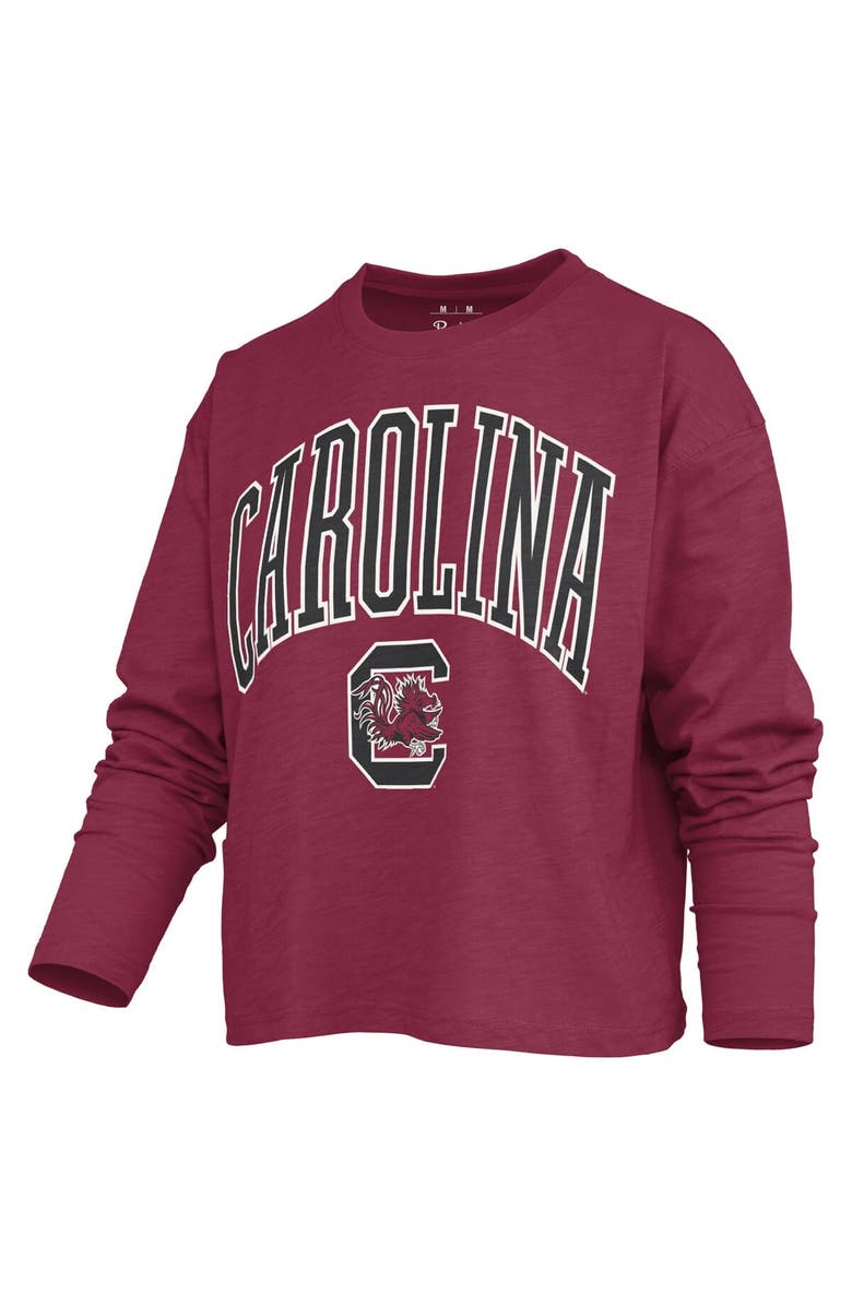 PRESSBOX Women's Pressbox Garnet South Carolina Gamecocks Motley Boxy Waist-Length Long Sleeve T-Shirt, Alternate, color, Garnet