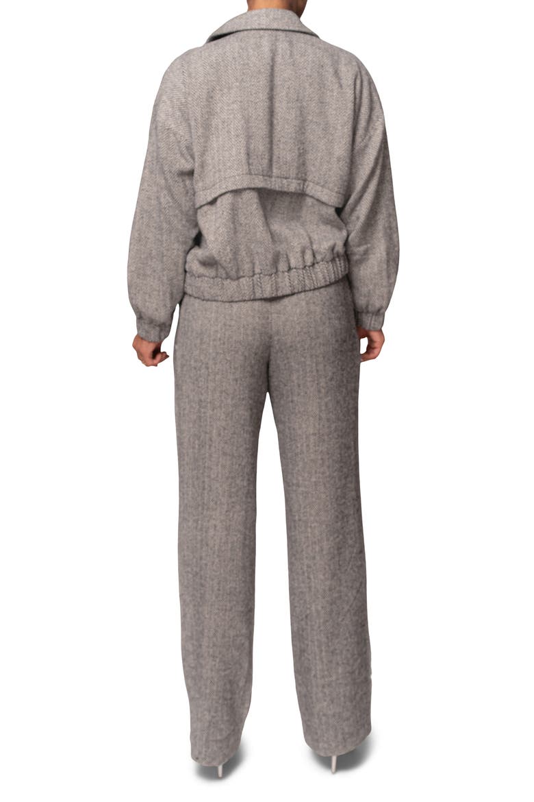 Herringbone Tweed Pants, Alternate, color, GREY