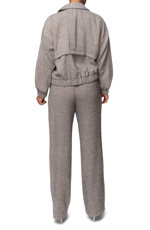 Jluxlabel Herringbone Tweed Pants In Grey