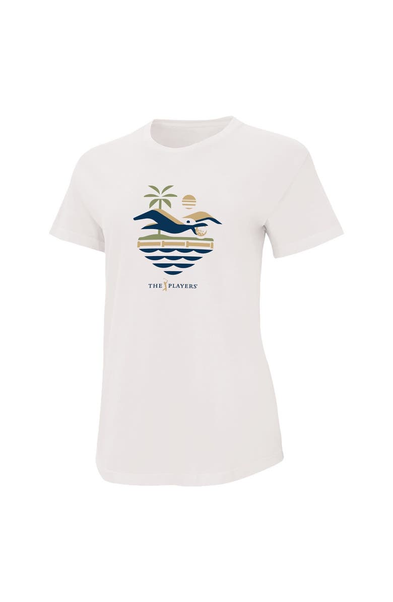 AHEAD Women's Ahead White THE PLAYERS Seagul Island Green Aurora T-Shirt, Alternate, color, White