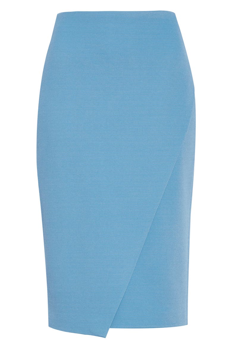 Vaissa Faux Wrap Pencil Skirt, Alternate, color, ZICRON BLUE