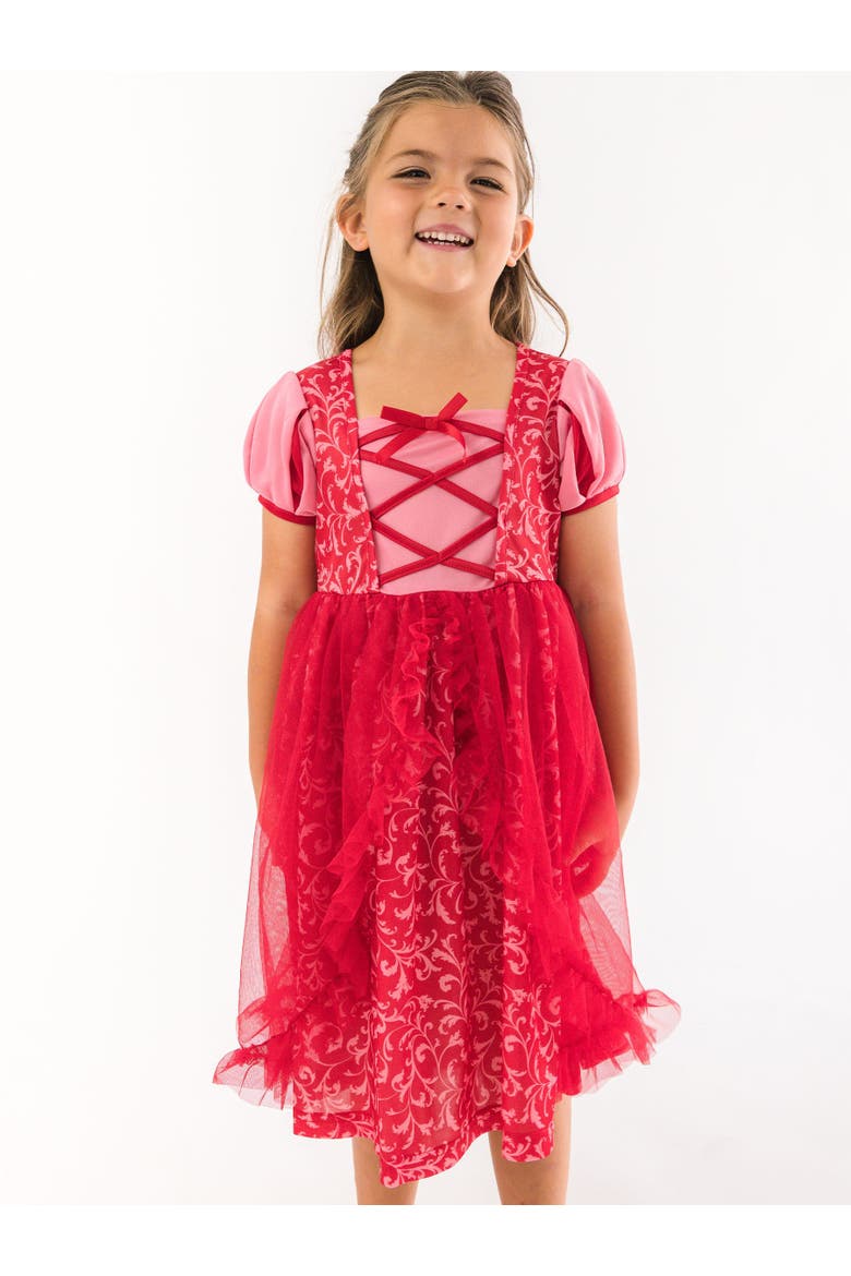 Princess Dress-Up Corset Nightgown, Alternate, color, Royal Red & Pink Princess