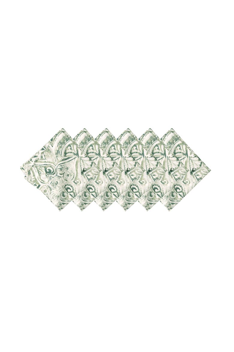 Irina Napkin Set of 6 Decor, Alternate, color, Green