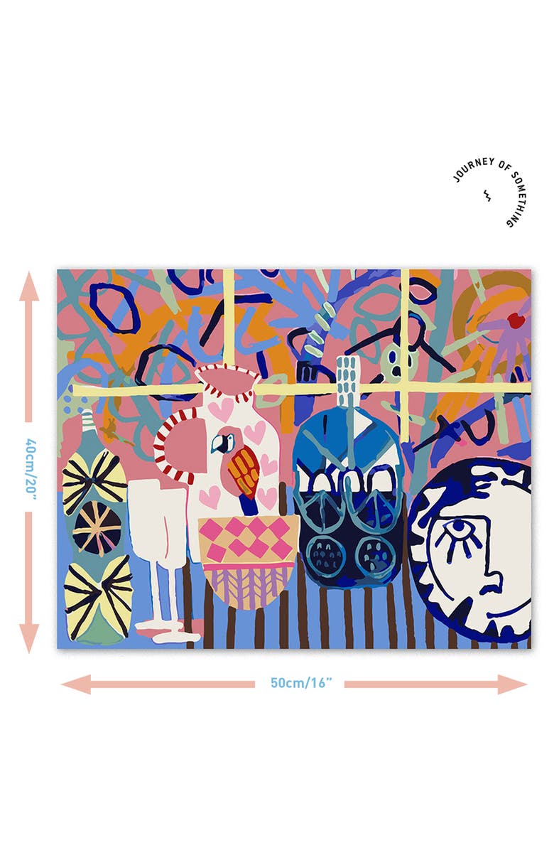 Journey of Something Paint By Numbers, Kitchen Window, DIY Painting Craft Kit, Alternate, color, Multicolored
