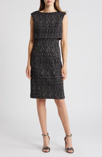 ELIZA J ELIZA J OTTOMAN POPOVER SHEATH DRESS