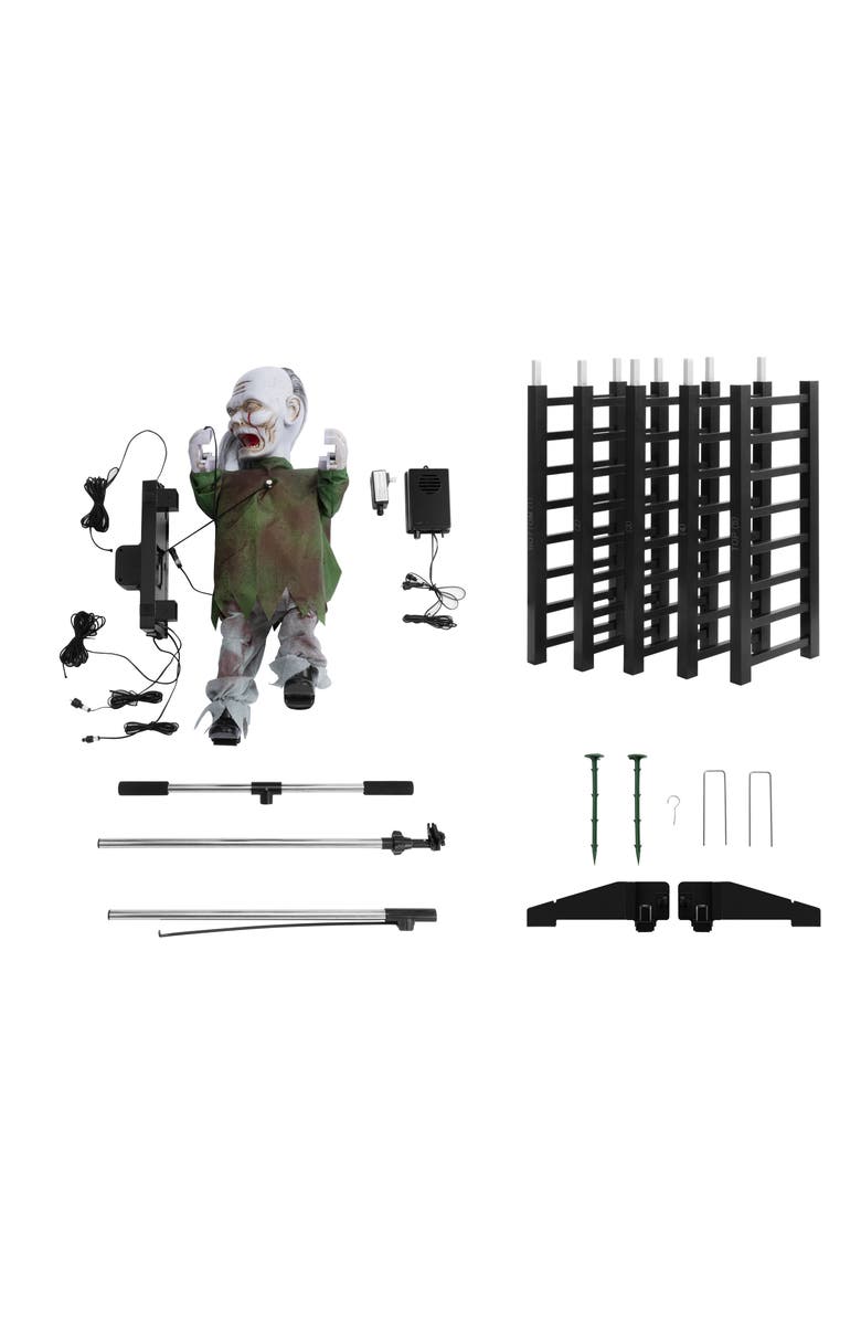 Mr. Halloween 10 ft. Outdoor Ladder Climbing Zombie, Alternate, color, Multicolor