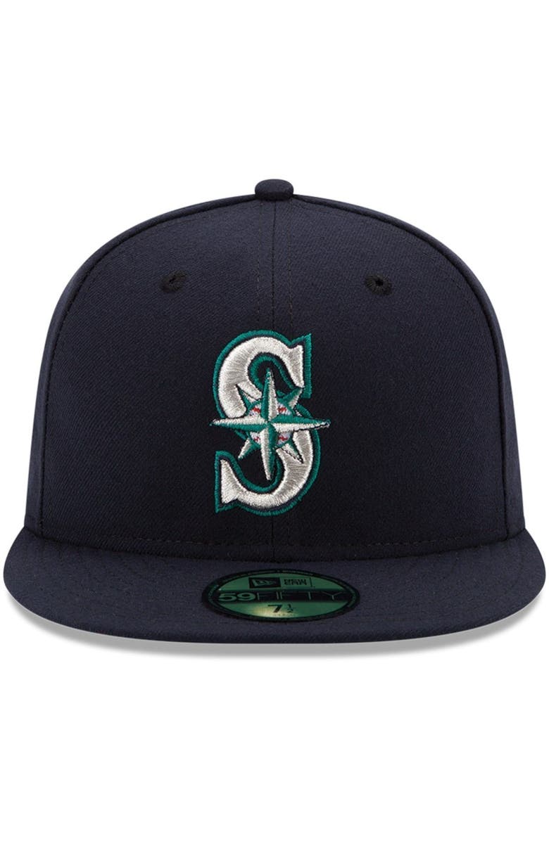 New Era Men's New Era Navy Seattle Mariners Authentic Collection On Field 59FIFTY Fitted Hat, Alternate, color, Navy