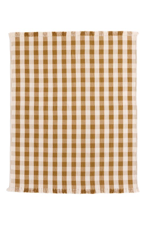 Pendleton Reversible Fringe Organic Cotton Throw In Brown
