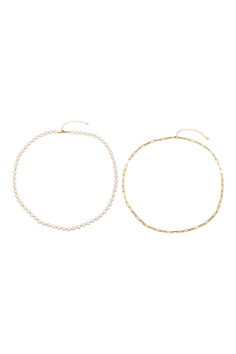 Men's Set of 2 Landon Necklaces, Alternate, color, GOLD