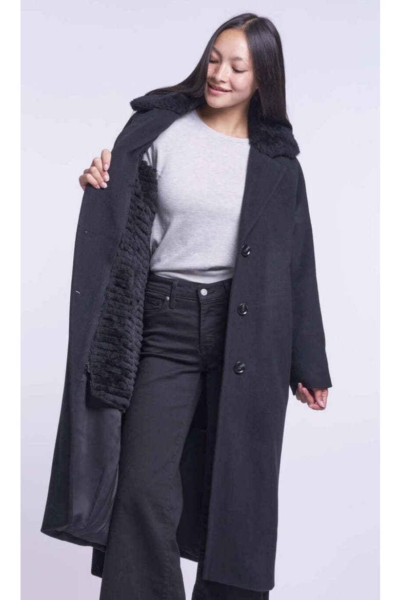 Maxi Wool Coat, Alternate, color, BLACK