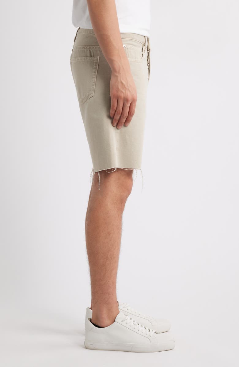 FRAME Raw Hem Relaxed Denim Shorts, Alternate, color, Beach Sand