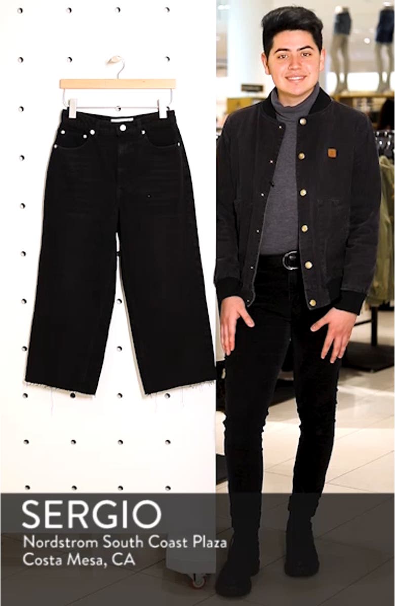 High Waist Wide Leg Crop Jeans, sales video thumbnail