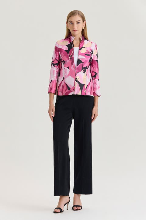 x Family Savvy Heritage Shimmer Lined Floral Jacquard Woven Jacket