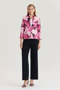Ming Wang x Family Savvy Heritage Shimmer Lined Floral Jacquard Woven Jacket