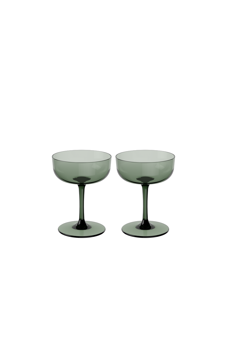 Like Sage Champagne / Dessert Bowl Pair, Main, color, green