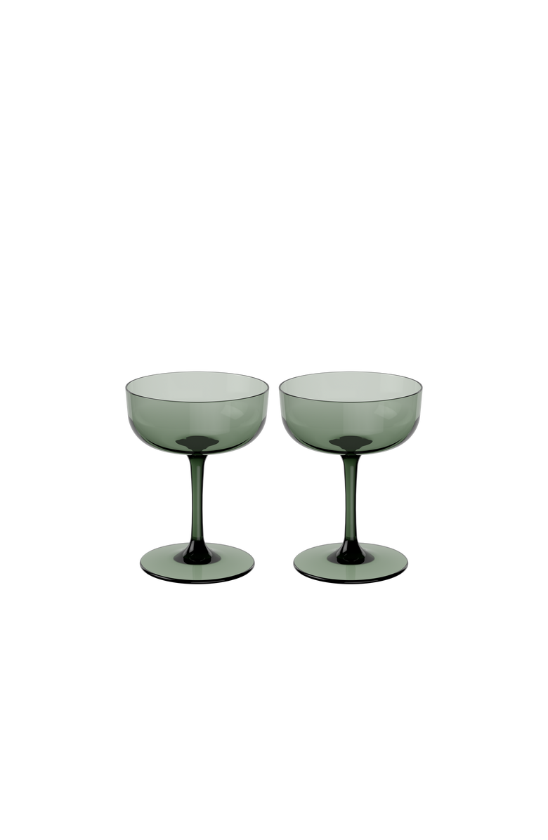 Villeroy & Boch Like Sage Champagne / Dessert Bowl Pair, Main, color, Green